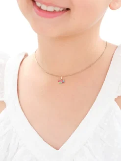 Złota zawieszka z emalią - samolot