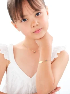 Złota zawieszka z emalią - samolot