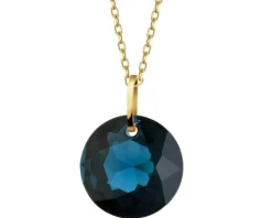 Złota zawieszka z kryształem syntetycznym