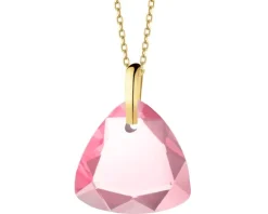 Złota zawieszka z kryształem syntetycznym