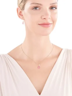 Złota zawieszka z kryształem syntetycznym