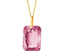 Złota zawieszka z kryształem syntetycznym