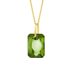 Złota zawieszka z kryształem syntetycznym