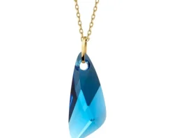 Złota zawieszka z kryształem syntetycznym