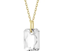 Złota zawieszka z kryształem syntetycznym