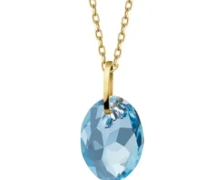 Złota zawieszka z kryształem syntetycznym