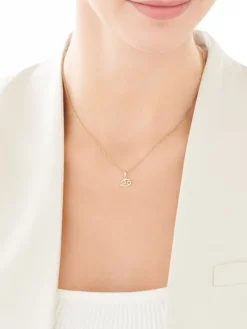 Złota zawieszka z  opalem - Rak