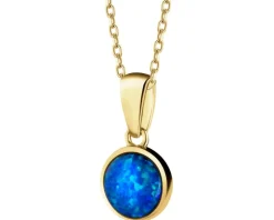 Złota zawieszka z opalitem