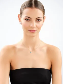 Złota zawieszka z opalitem