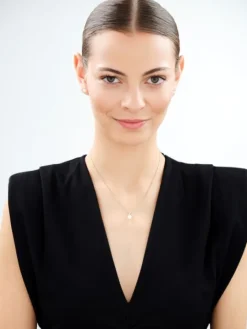 Złota zawieszka z perłą - serce