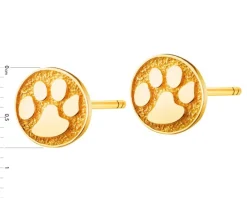 Złote kolczyki - łapki