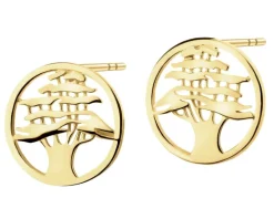 Złote kolczyki - drzewka