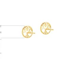 Złote kolczyki - drzewka