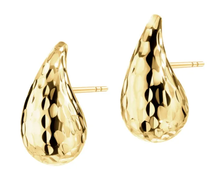 Złote kolczyki - łezki