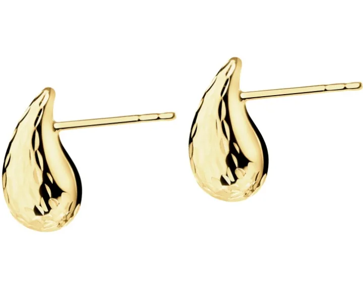 Złote kolczyki - łezki