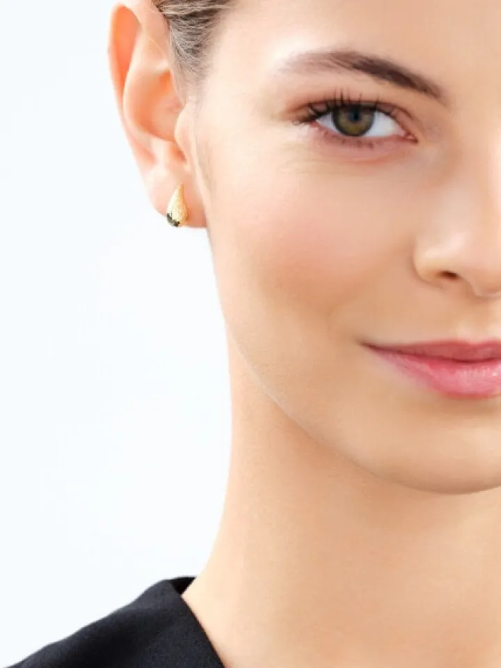 Złote kolczyki - łezki