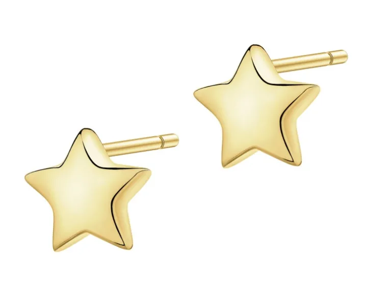 Złote kolczyki - gwiazdy