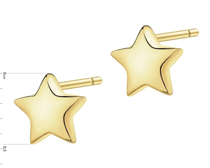 Złote kolczyki - gwiazdy