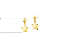 Złote kolczyki - gwiazdy