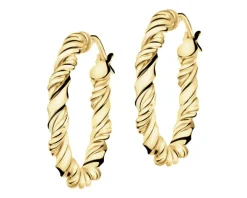 Złote kolczyki - koła