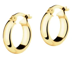 Złote kolczyki - koła