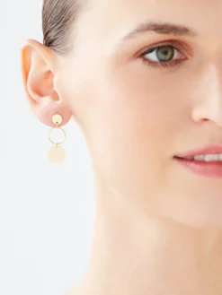 Złote kolczyki - koła