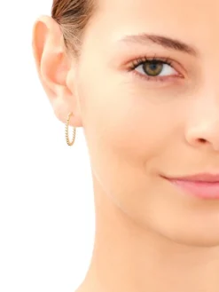 Złote kolczyki - koła