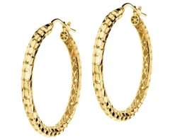 Złote kolczyki - koła