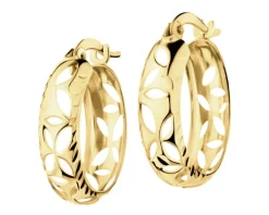 Złote kolczyki - koła