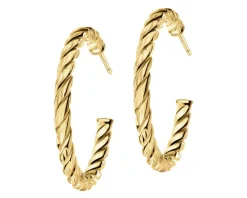 Złote kolczyki - koła