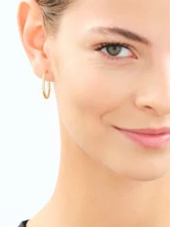 Złote kolczyki - koła