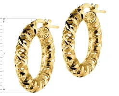 Złote kolczyki - koła