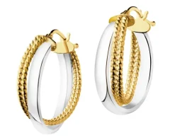 Złote kolczyki - koła