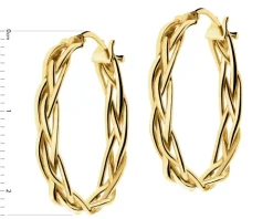 Złote kolczyki - koła