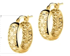 Złote kolczyki - koła