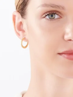 Złote kolczyki - koła, 19 mm