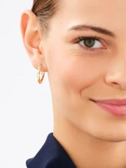 Złote kolczyki - koła, 21 mm