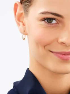 Złote kolczyki - koła, 18 mm