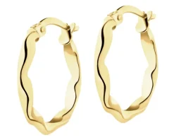 Złote kolczyki - koła, 19 mm