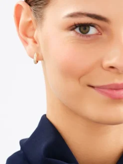 Złote kolczyki - koła, 14 mm