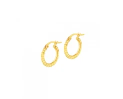 Złote kolczyki - koła, 16 mm