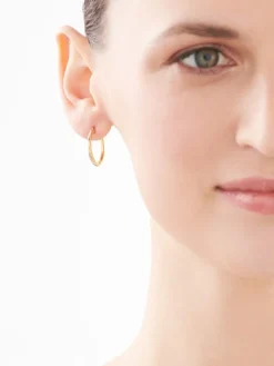 Złote kolczyki - koła, 16 mm