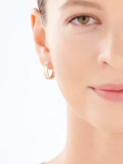 Złote kolczyki - koła, 18 mm