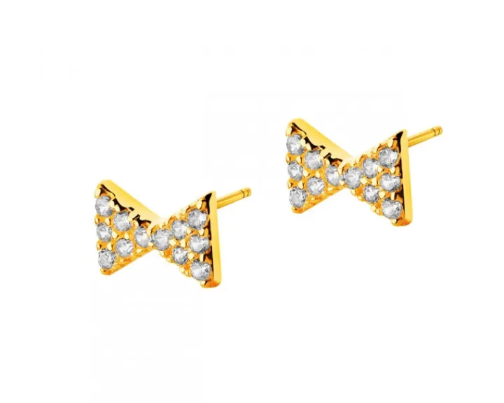 Złote kolczyki - kokardki