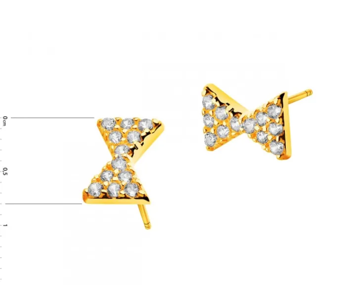 Złote kolczyki - kokardki