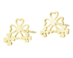 Złote kolczyki - koniczyny