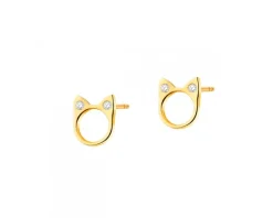 Złote kolczyki - koty