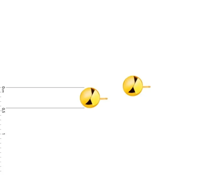 Złote kolczyki - kulki