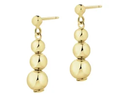 Złote kolczyki - kulki