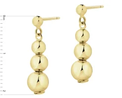 Złote kolczyki - kulki